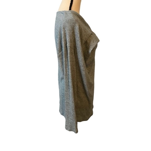 NWT Anthropologie Gray Wide Off Shoulder Sweater Sz Large Lightweight - Picture 2 of 11